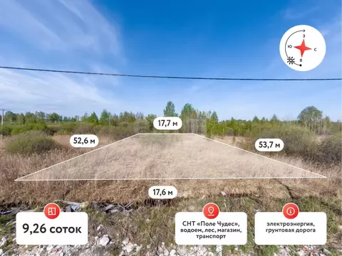 Участок в Тюменская область, Тюмень Поле Чудес СНТ, ул. Лазурная, 229 ...