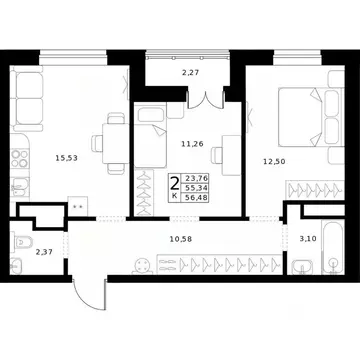 2-к кв. Нижегородская область, Нижний Новгород Ленгородок мкр, Мед ...