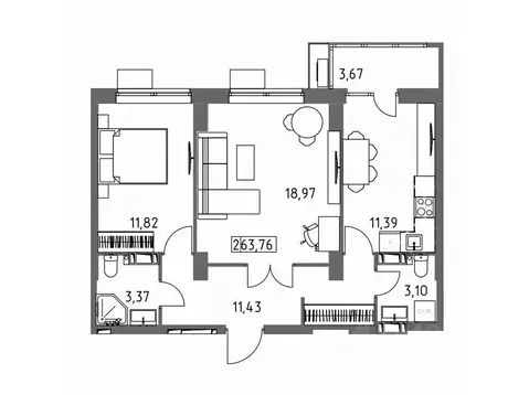 2-к кв. Волгоградская область, Волгоград Гомельская ул., 9 (63.76 м)