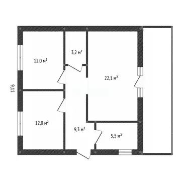 Дом в Башкортостан, Кармаскалинский район, Кабаковский сельсовет, д. ...