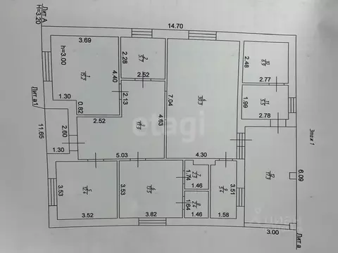 Дом в Татарстан, Высокогорский район, Семиозерское с/пос, с. Шигали 23 ...