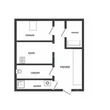 2-к кв. Смоленская область, Смоленск ул. Кутузова, 3а (53.1 м)