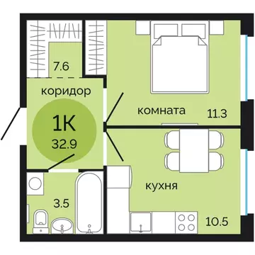 1-к кв. Пермский край, Пермь Краснова мкр, Красное яблоко жилой ...