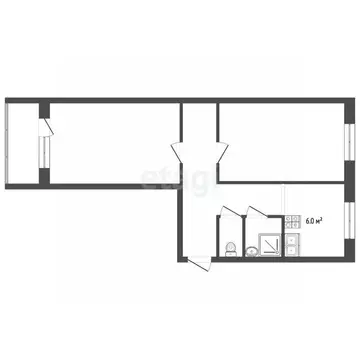 2-к кв. Владимирская область, Муром Пролетарская ул., 35 (46.0 м)