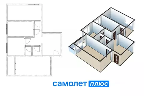 3-к кв. Кемеровская область, Кемерово просп. Химиков, 26 (71.9 м)