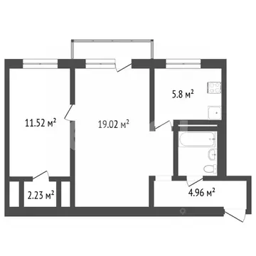 2-к кв. Ярославская область, Ярославль Автозаводская ул., 107 (46.0 м)