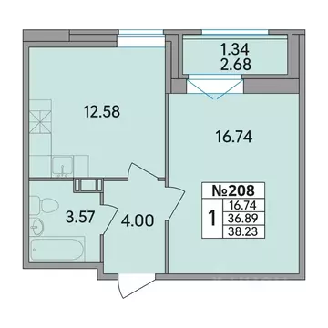 1-к кв. Ленинградская область, Всеволожский район, Агалатовское с/пос, ...