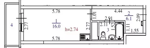 Студия Свердловская область, Екатеринбург ул. Краснолесья, 108/3 (25.3 ...
