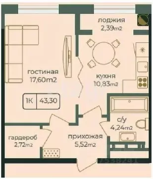 1-к кв. Дагестан, Каспийск просп. Акулиничева (43.2 м)