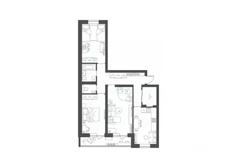 3-к кв. Волгоградская область, Волгоград Квартал жилой комплекс (83.68 ...