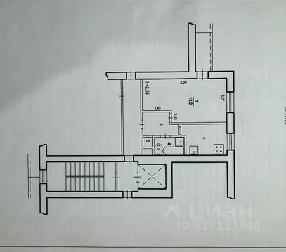 1-к кв. Волгоградская область, Волгоград ул. Арсеньева, 44 (34.9 м)