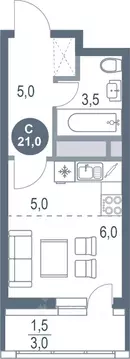Студия Московская область, Котельники Новые Котельники мкр, 11 (21.0 ...