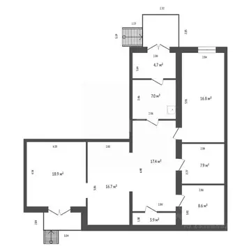 Торговая площадь в Красноярский край, Красноярск 9 Мая ул., 26А (19 м)