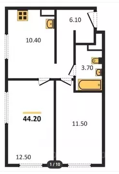 2-к кв. Свердловская область, Екатеринбург Пионерский жилрайон, ...