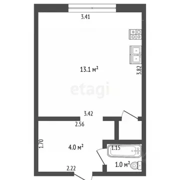 Студия Башкортостан, Стерлитамак ул. Худайбердина, 170А (18.6 м)