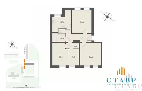 4-к кв. Ленинградская область, Сертолово Всеволожский район, ул. ...