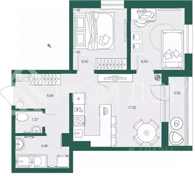 2-к кв. Сахалинская область, Южно-Сахалинск Ново-Александровск п/р, ...