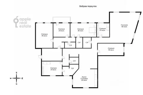 Квартира, 5 и более комнат, 300.6 м