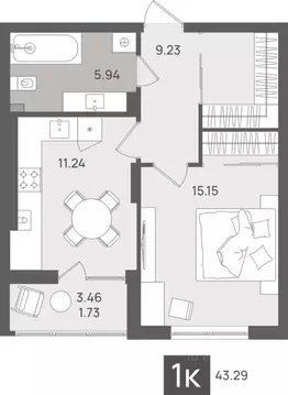 1-к кв. Калининградская область, Светлогорск Лесная Сказка жилой ...
