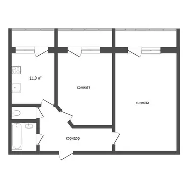 2-комнатная квартира: Воронеж, улица Генерала Лизюкова, 76 (66 м)