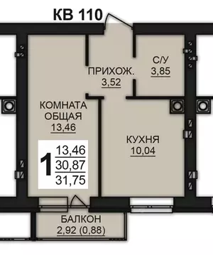 1-к кв. Ивановская область, Ивановский район, Богданихское с/пос, д. ...