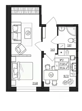 1-к кв. Ленинградская область, Гатчинский муниципальный округ, д. ...