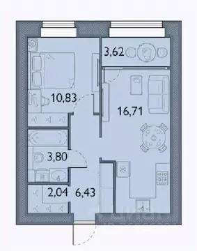 1-к кв. Брянская область, Брянский район, пос. Мичуринский, ...
