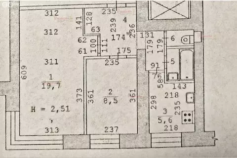 2-комнатная квартира: Екатеринбург, улица Карла Маркса, 60 (43.7 м)